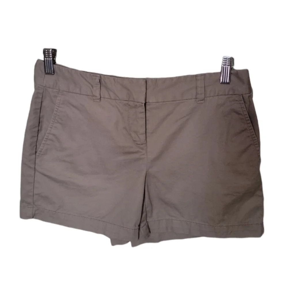 LOFT Chino Shorts Womens 0 Tan Brown Cotton Casual Classic Summer Preppy